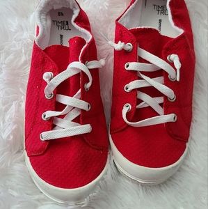 New Red Canvas Shoes sz 8.5